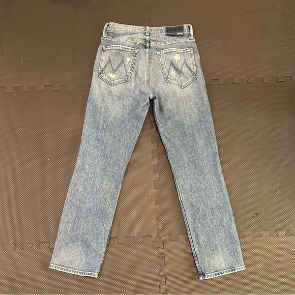MOTHER Distressed High Waisted Rider Ankle Superior 27 Medium Wash - Picture 3 of 5
